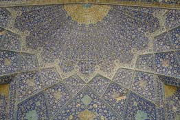Mosaic ceiling in one of Isfahan's Mosques